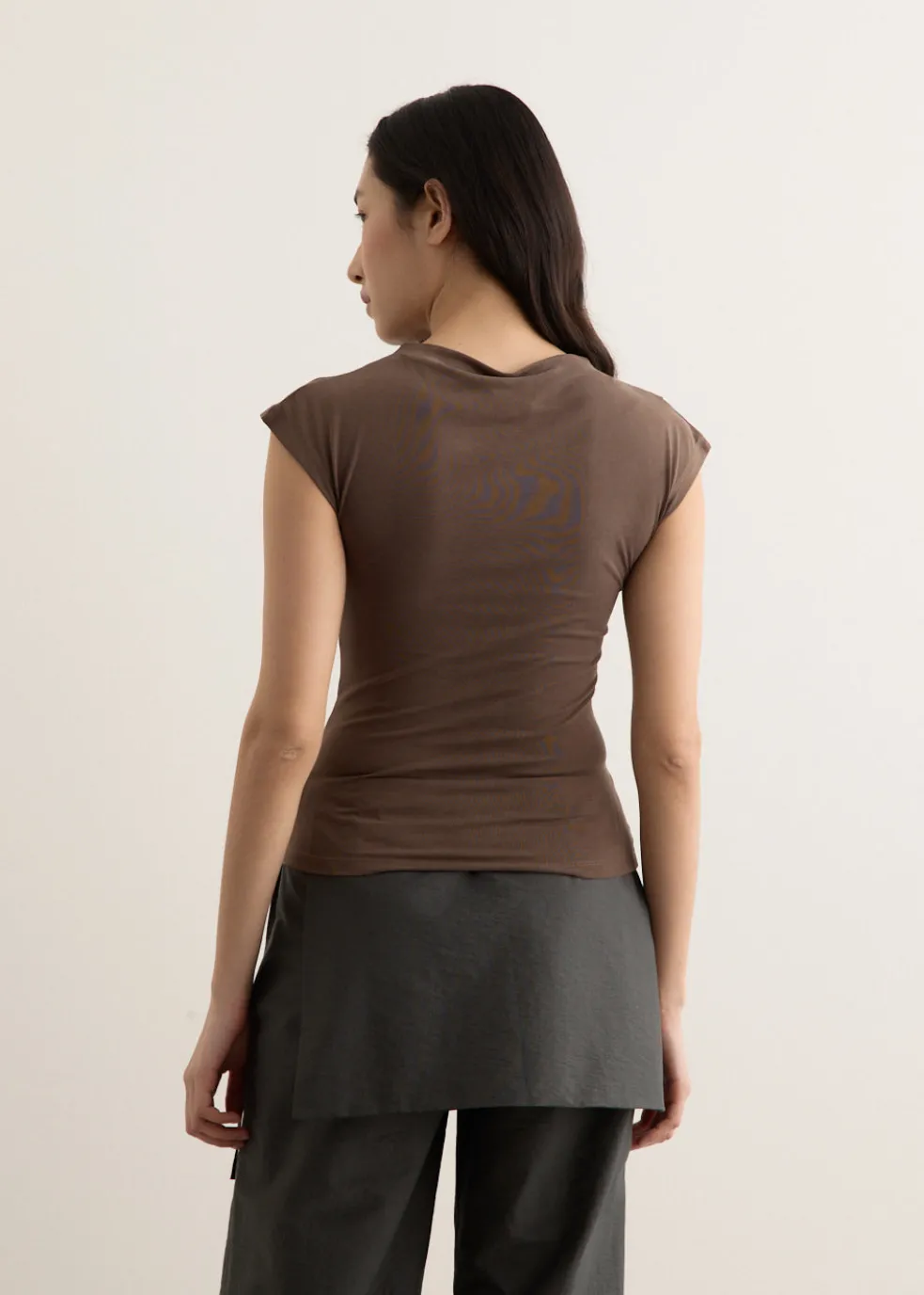 Agent Cap Sleeve Gathered Top