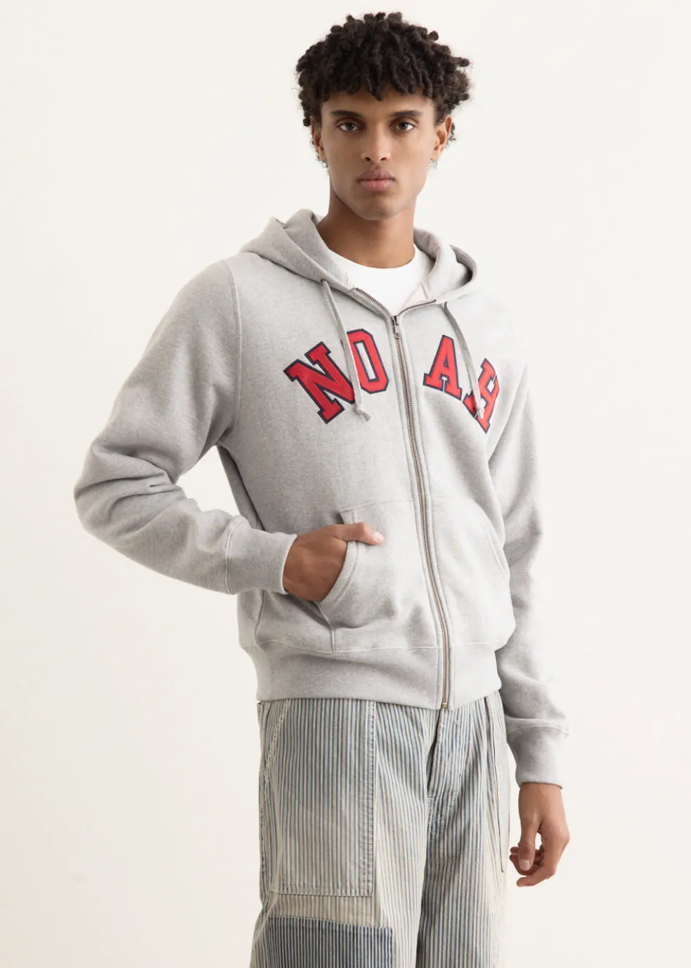 Arch Applique Zip Up Hoodie