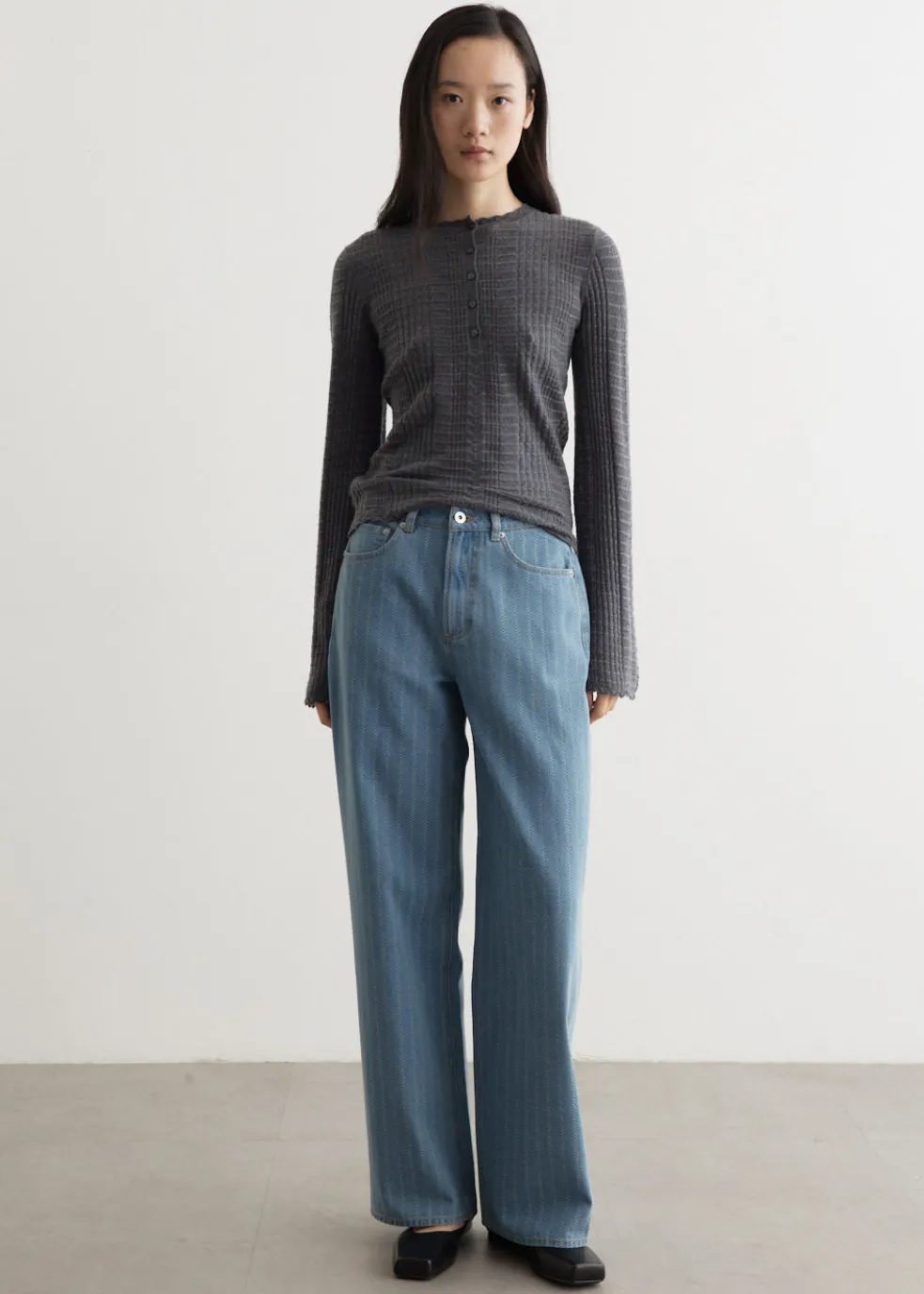 Crash Baggy Stripe Jeans