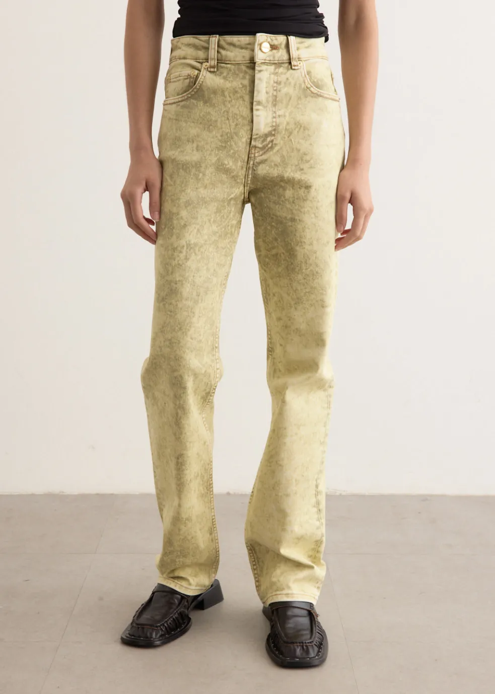 Foil Overdyed Denim Jeans