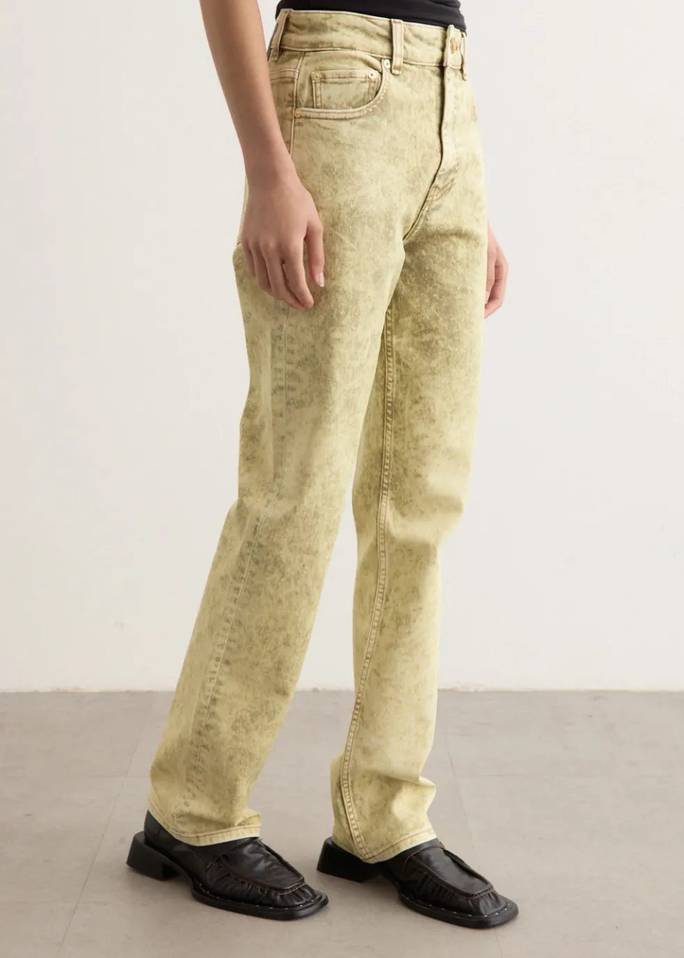 Foil Overdyed Denim Jeans