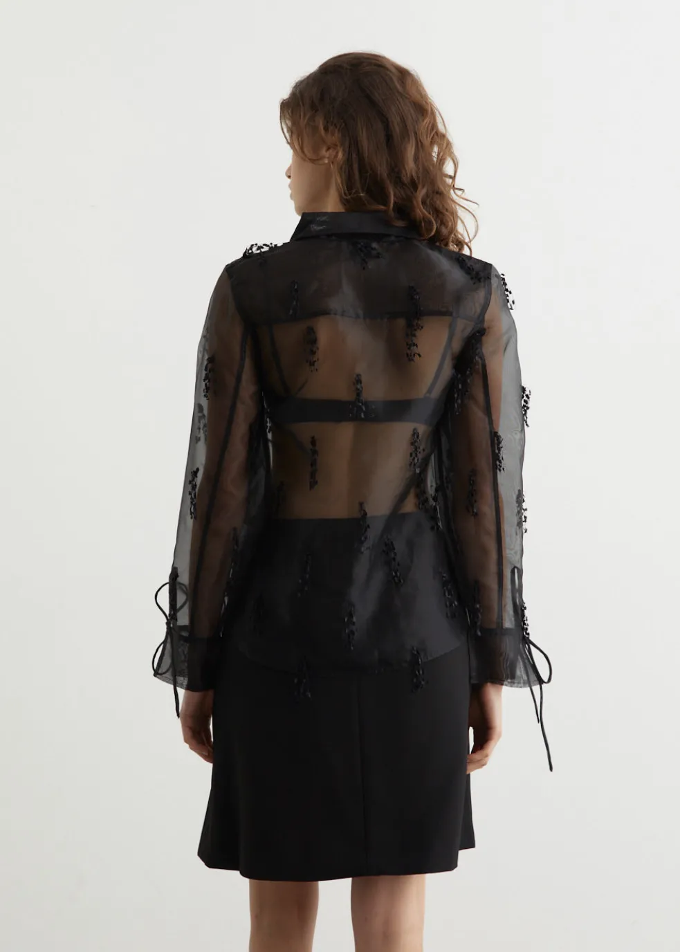 Fringed Organza Shirt