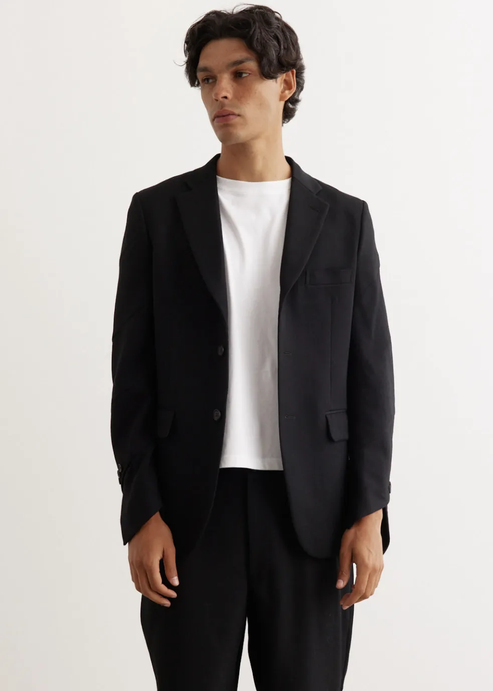 Gabardine Spiral Sleeve 2 Button Jacket