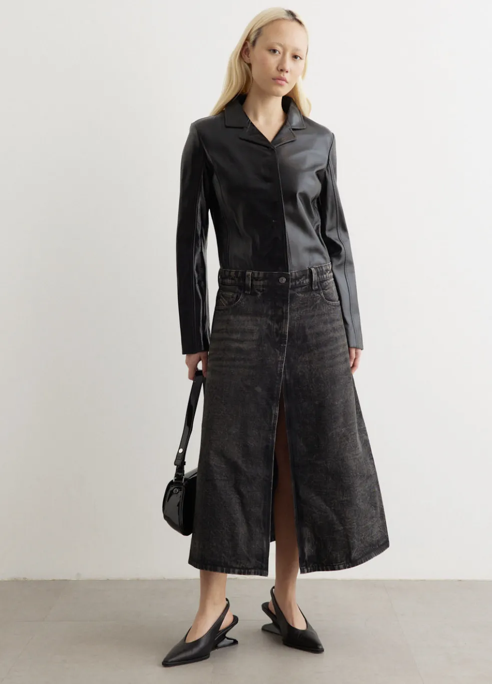 L-Ory Giacca Denim Midi Skirt