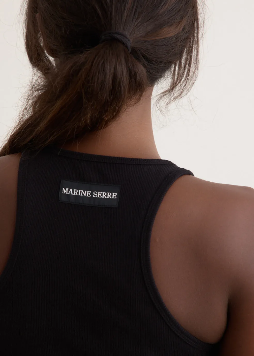 Moon Logo Ribbed Jersey Tank Top