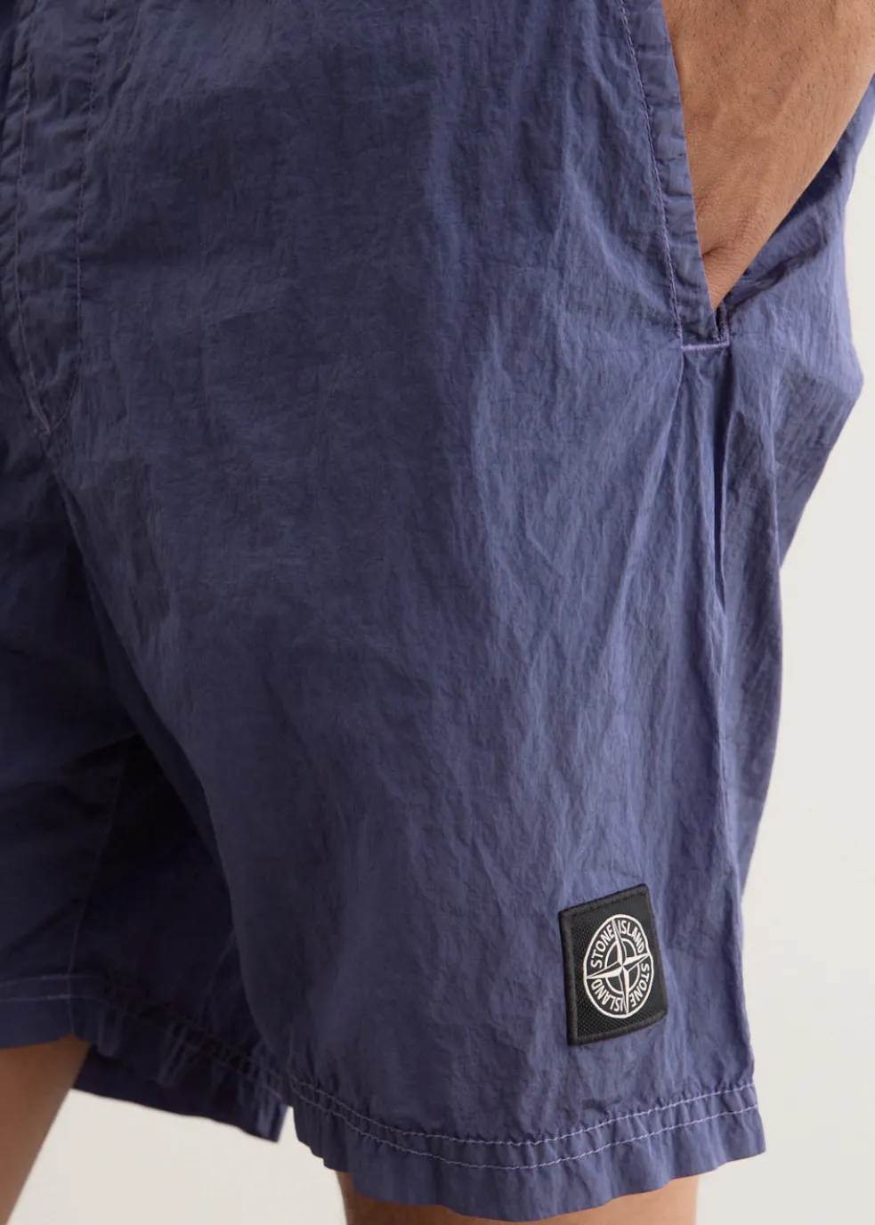 Nylon Metal Mid Length Swim Shorts