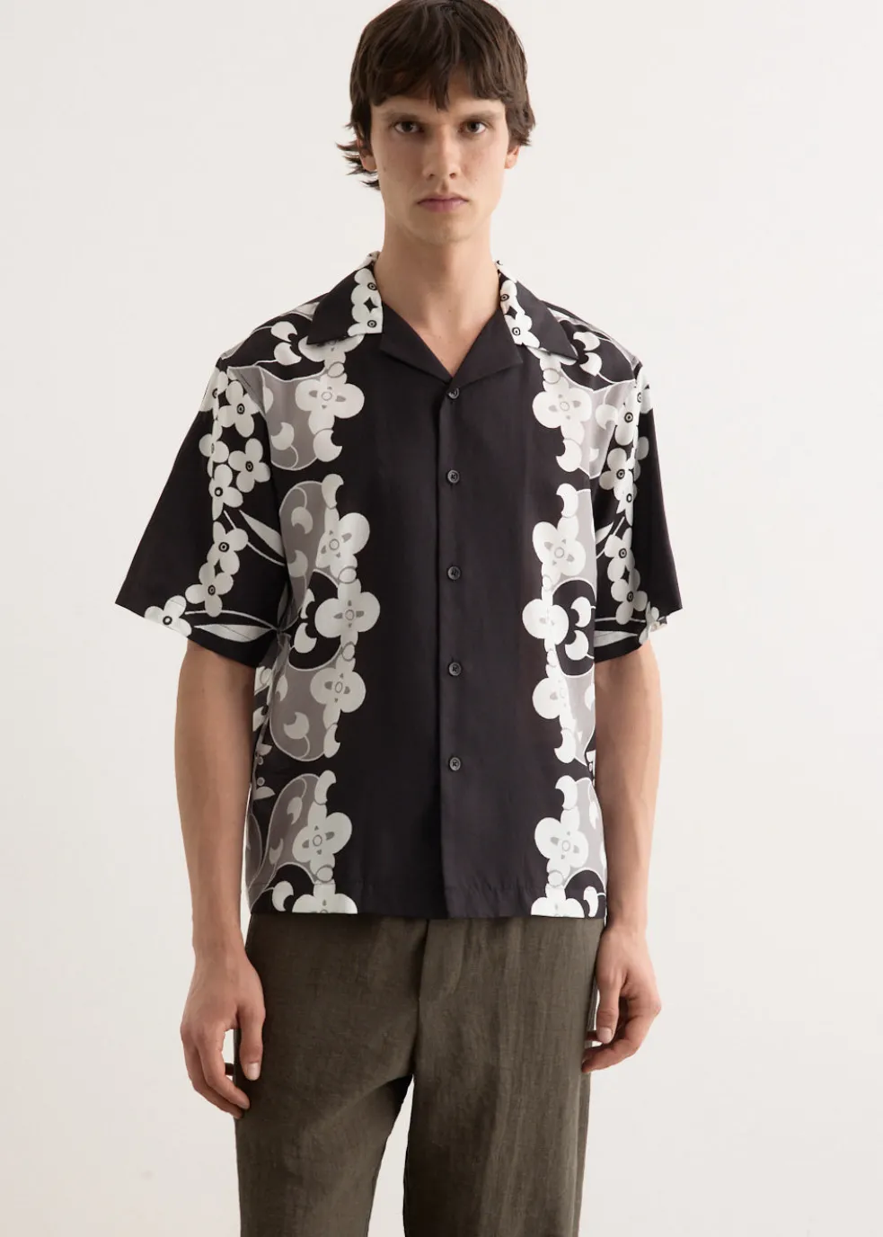 Paradise Floral Silk Camp Collar Shirt
