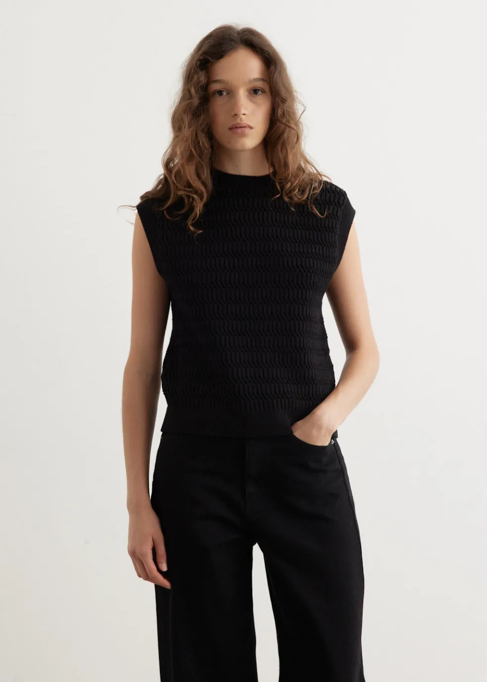 Present Textured Knit Vest