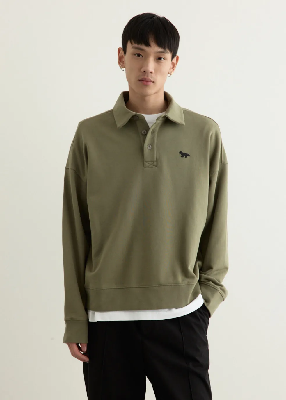 Profile Fox Oversize Polo Sweatshirt