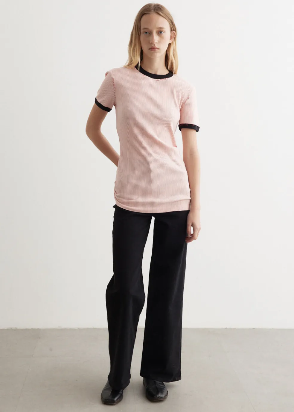 Ribbed Jersey T-Shirt