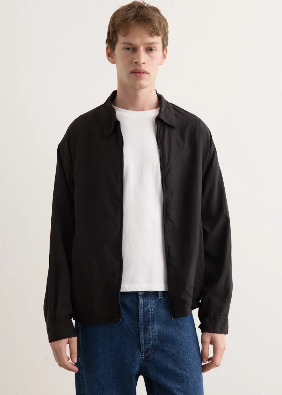 Silk Garment Dyed Blouson