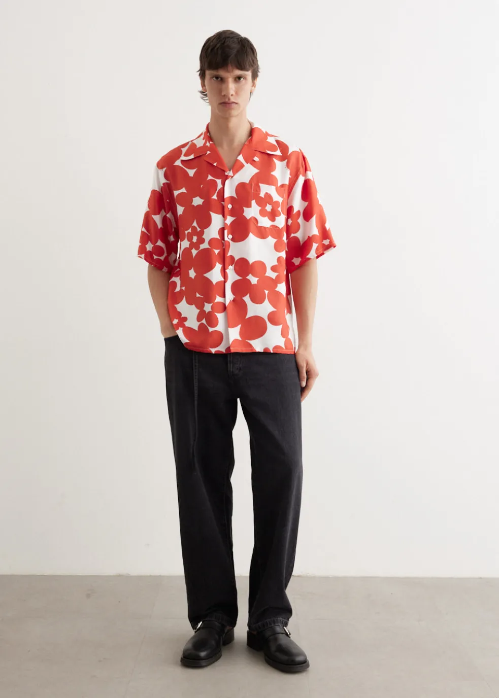 Silk Twill Printed Shirt