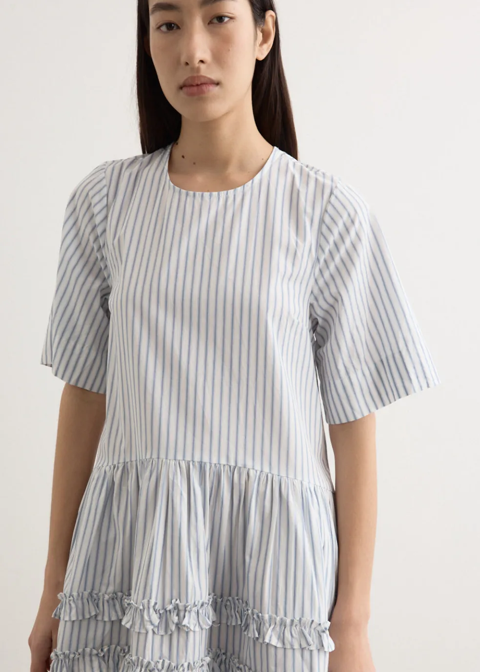 Stripe Cotton Mini Dress