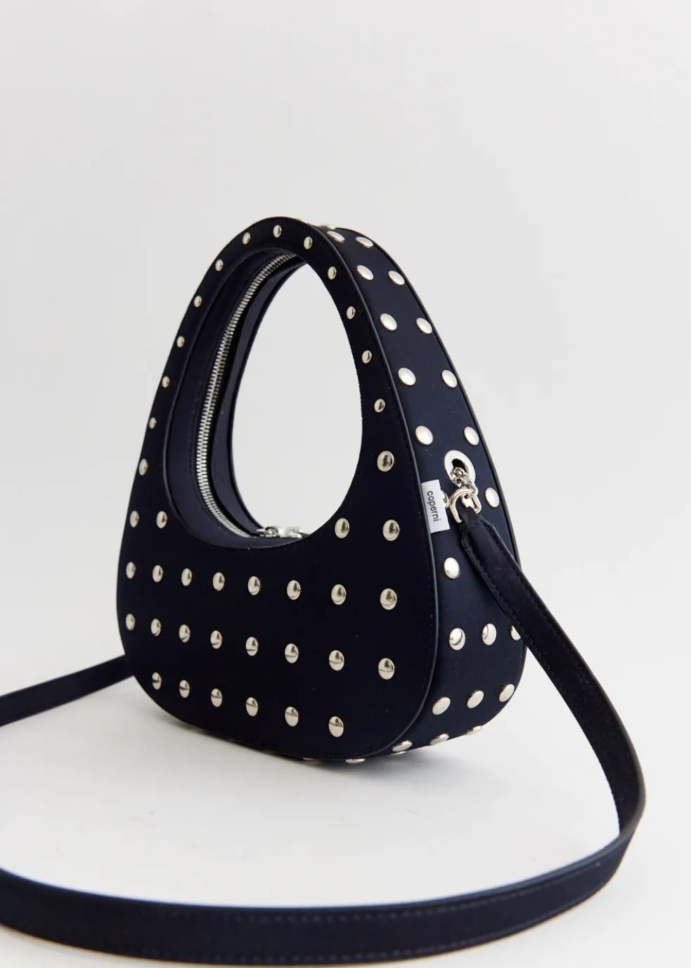 Studded Crossbody Baguette Swipe Bag