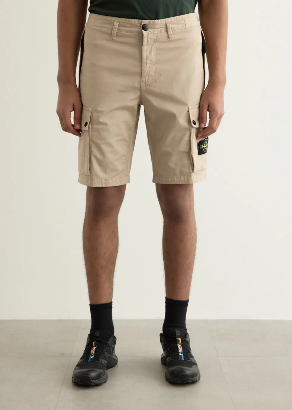 Supima Cotton Twill Stretch Cargo Shorts