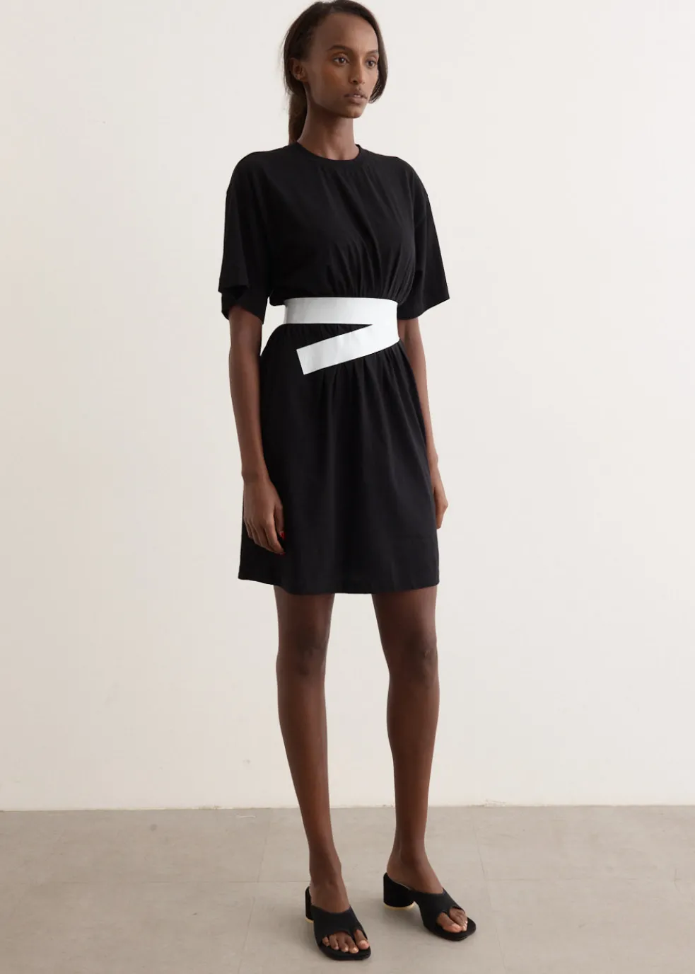 Taped Jersey Mini Dress