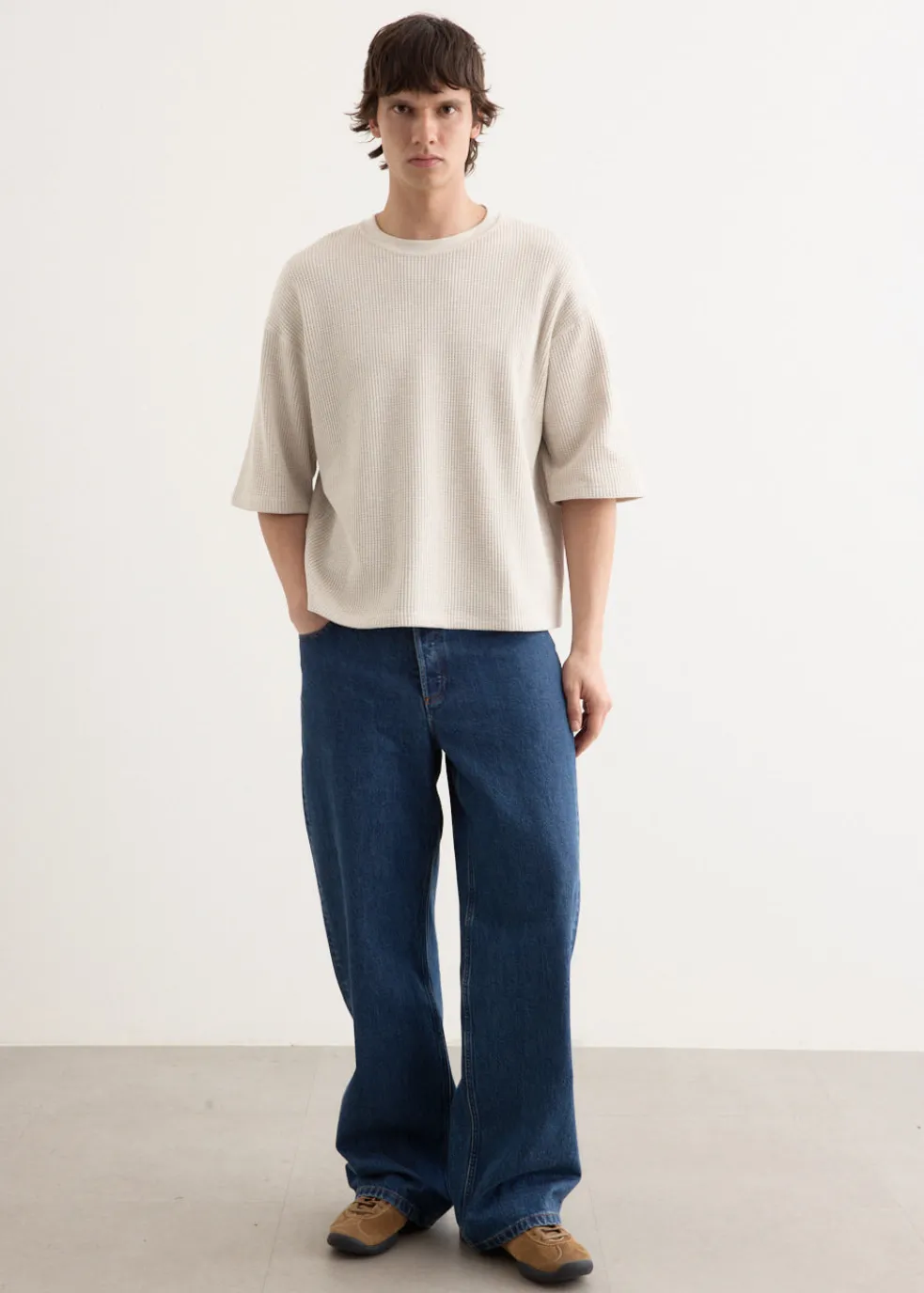 Waffle Half Sleeve T-Shirt